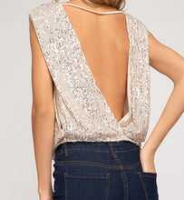 Load image into Gallery viewer, Zara Sequin Surplice Top