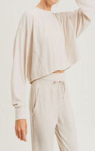 Load image into Gallery viewer, Ava Natural Ribbed Cropped Pullover