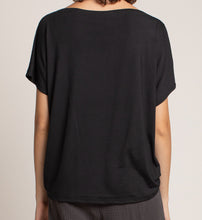 Load image into Gallery viewer, Bella Boatneck Basic Tee - Black