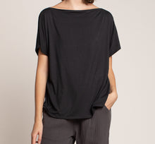 Load image into Gallery viewer, Bella Boatneck Basic Tee - Black