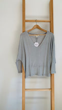 Load image into Gallery viewer, Carmen Light Knit Tee - Mist Blue