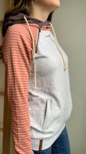 Load image into Gallery viewer, DoubleHood Sweatshirt - Coral Me Crazy