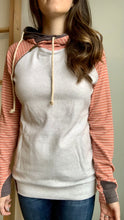 Load image into Gallery viewer, DoubleHood Sweatshirt - Coral Me Crazy