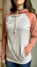 Load image into Gallery viewer, DoubleHood Sweatshirt - Coral Me Crazy