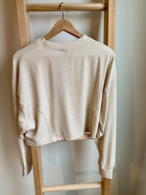 Load image into Gallery viewer, Ava Natural Ribbed Cropped Pullover