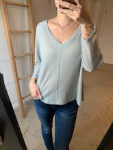 Load image into Gallery viewer, Carmen Light Knit Tee - Mist Blue