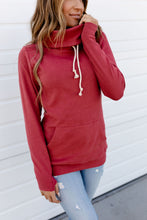 Load image into Gallery viewer, Cowlneck Sweatshirt - Scarlet